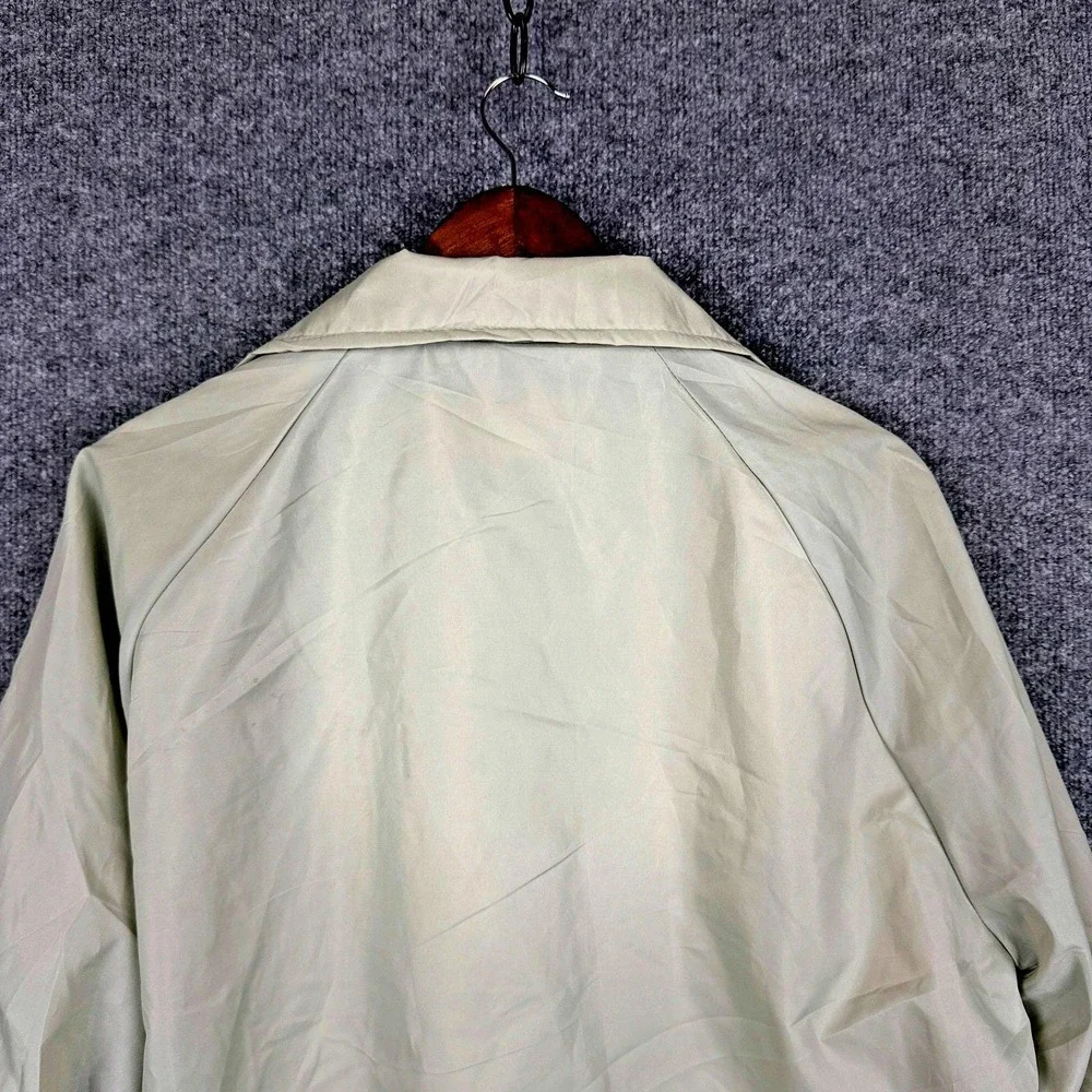 Vintage King Louie Pro Fit USA Jacket Mens L Gray Coaches Snap Windbreaker 70s
